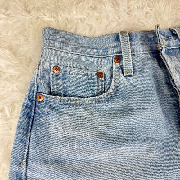 Levi's Women's 501 Original Shorts Medium Indigo Pattern Size 26 EUC - Picture 5 of 9